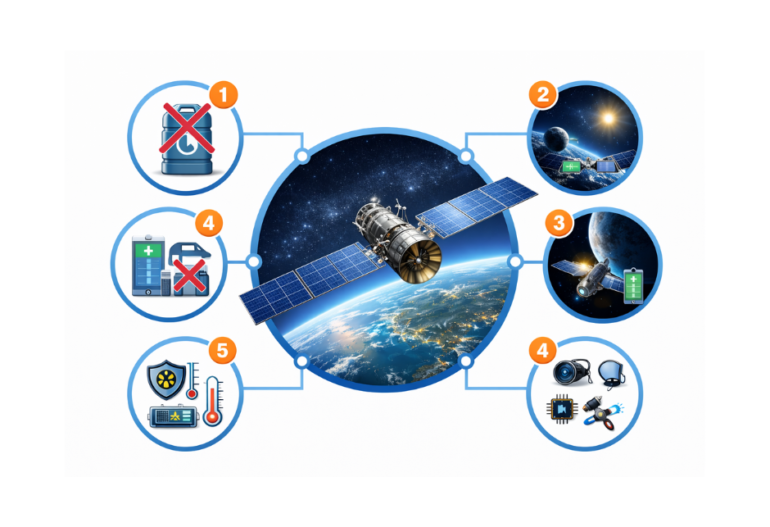 6 lý do vệ tinh dùng pin mặt trời