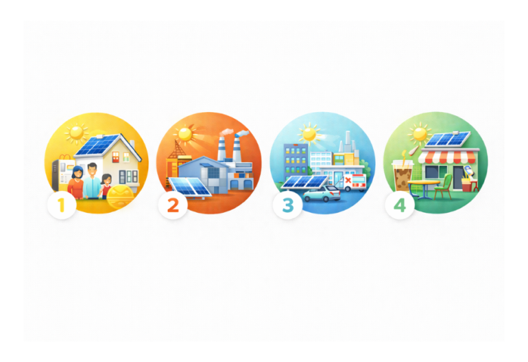 Hệ thống điện mặt trời hòa lưới phù hợp với ai