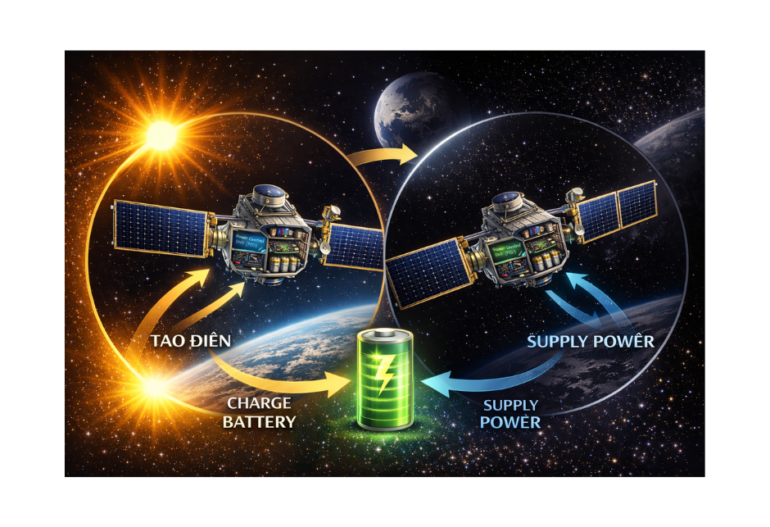 Nguyên lý hoạt động của pin mặt trời trong không gian