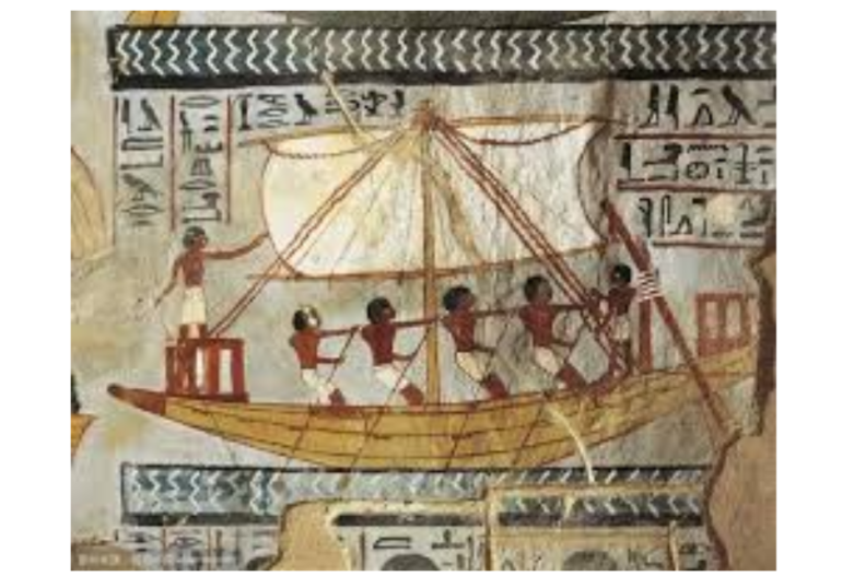 Tranh thuyền buồm cổ đại Ai Cập