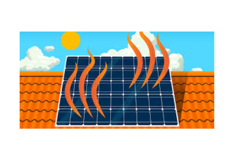 pin mặt trời hoạt động dưới trời nắng nóng