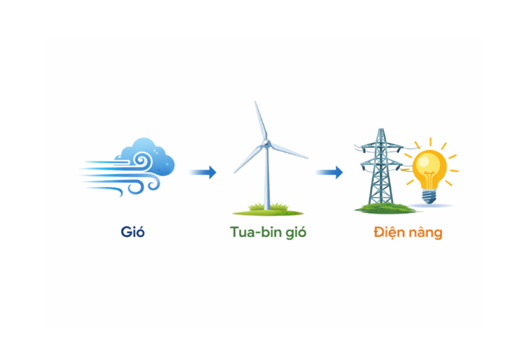 quá trình chuyển đổi năng lượng gió cơ bản